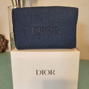 Dior Blue Denim Pouch